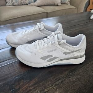 Reebok Nano X5 Training Shoe Women's Size 8 White EUC